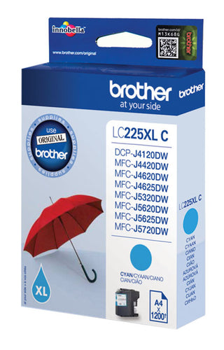 Brother LC-225XLC ink cartridge 1 pc(s) Original High (XL) Yield Cyan Brother LC-225XLC ink cartridge 1 pc(s) Original High (XL) Yield Cyan